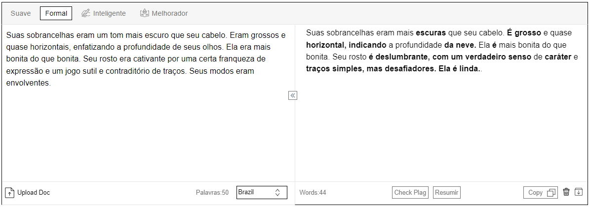 Linguagem e Estilo Aprimorados.